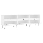 Tv-Benk Hvit 150X30X44,5 Cm Konstruert Tre