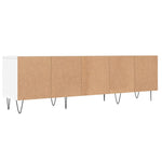 Tv-Benk Hvit 150X30X44,5 Cm Konstruert Tre