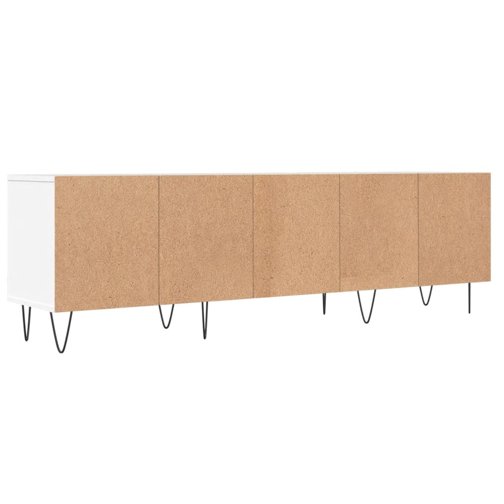 Tv-Benk Hvit 150X30X44,5 Cm Konstruert Tre