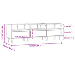 Tv-Benk Hvit 150X30X44,5 Cm Konstruert Tre