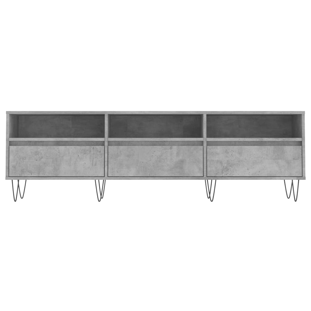 Tv-Benk Betonggrå 150X30X44,5 Cm Konstruert Tre