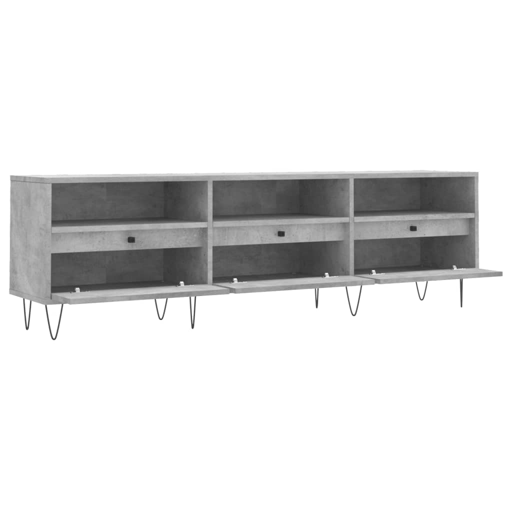 Tv-Benk Betonggrå 150X30X44,5 Cm Konstruert Tre