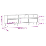 Tv-Benk Betonggrå 150X30X44,5 Cm Konstruert Tre