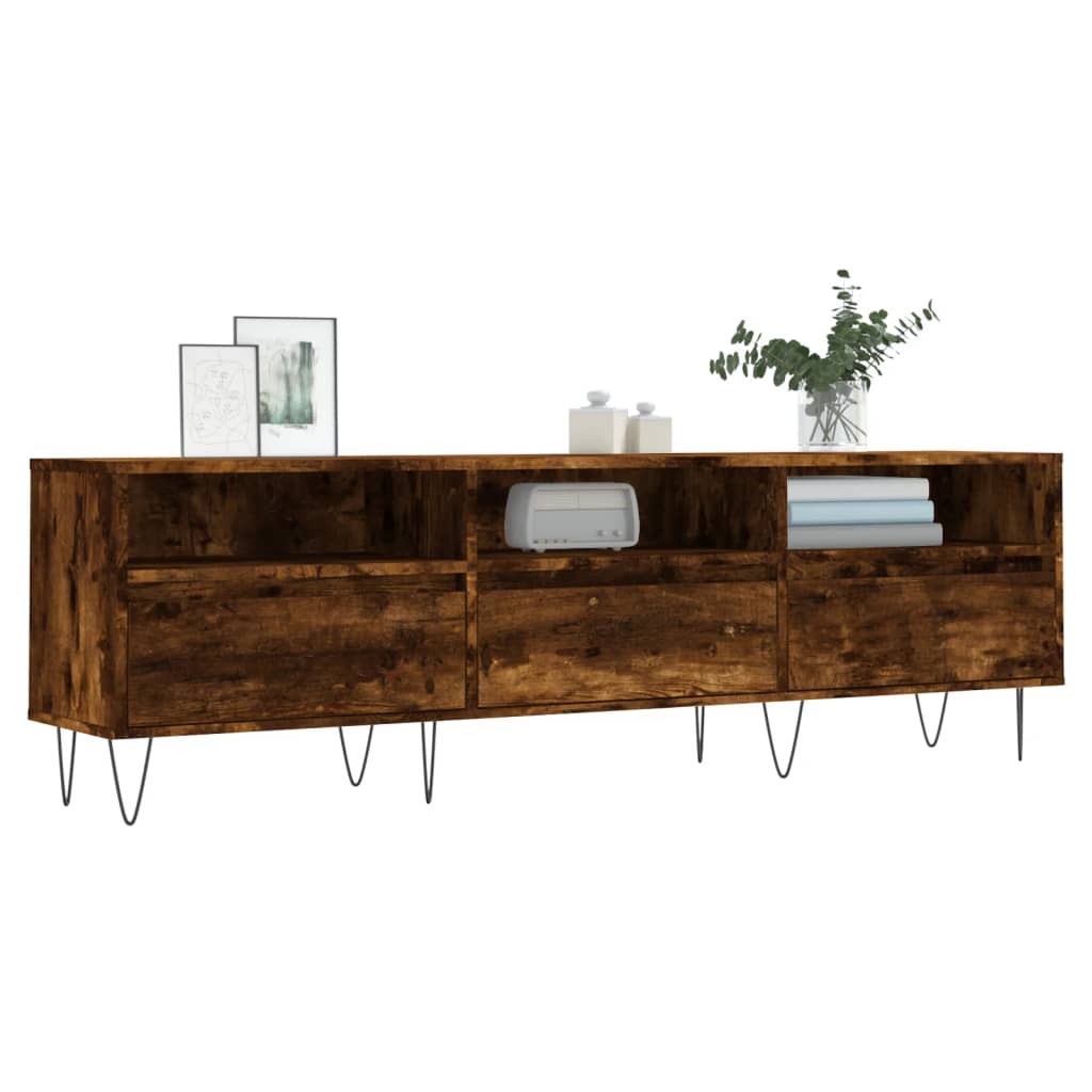 Tv-Benk Røkt Eik 150X30X44,5 Cm Konstruert Tre