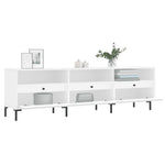 Tv-Benk Hvit 150X30X44,5 Cm Konstruert Tre