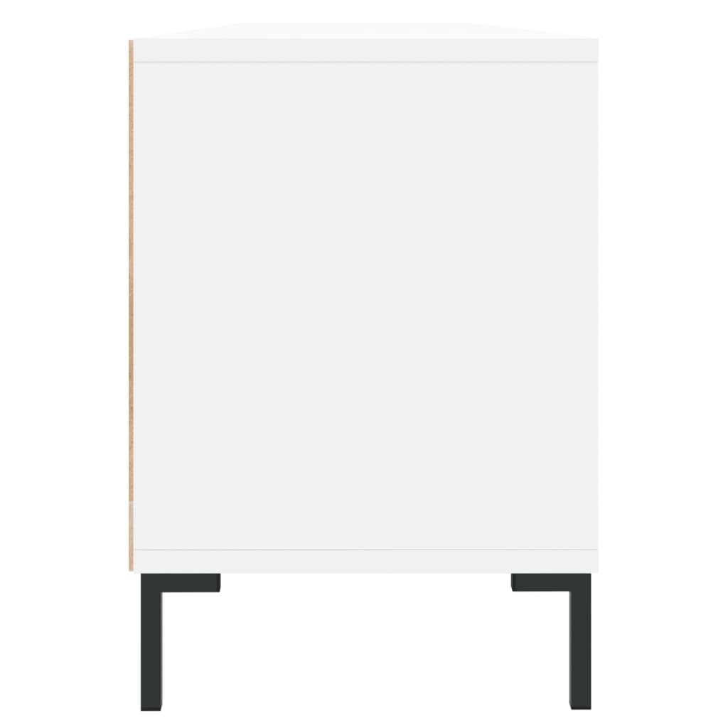 Tv-Benk Hvit 150X30X44,5 Cm Konstruert Tre
