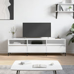 Tv-Benk Hvit 150X30X44,5 Cm Konstruert Tre