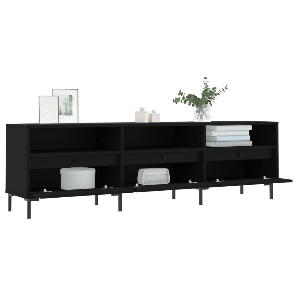 Tv-Benk Svart 150X30X44,5 Cm Konstruert Tre