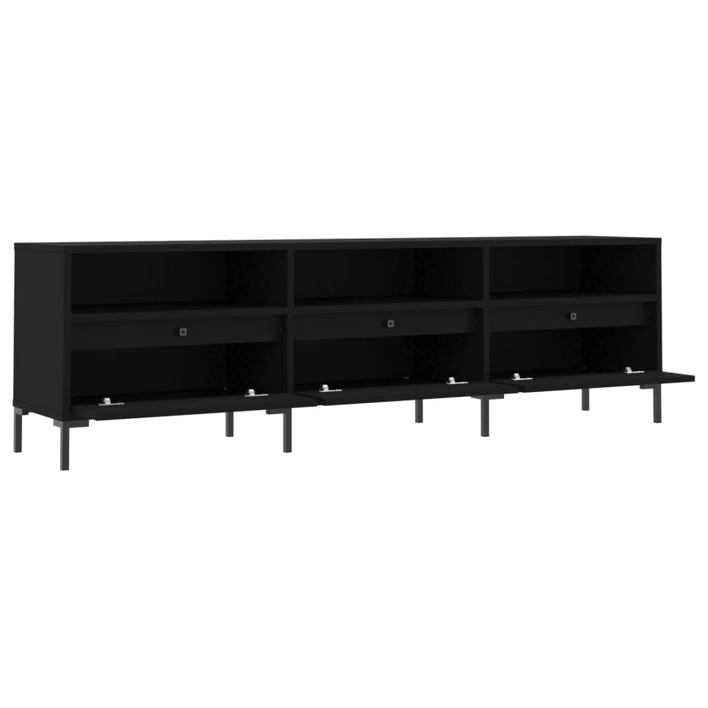 Tv-Benk Svart 150X30X44,5 Cm Konstruert Tre