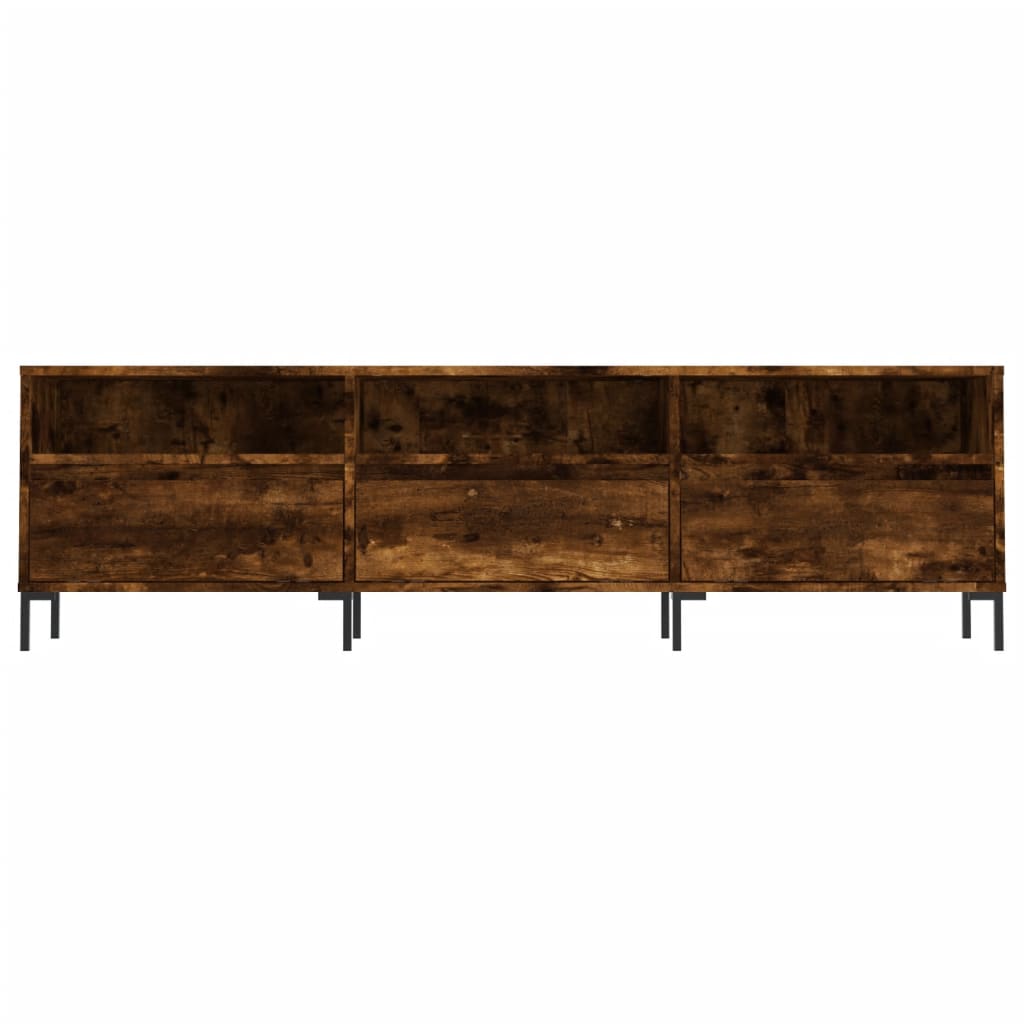 Tv-Benk Røkt Eik 150X30X44,5 Cm Konstruert Tre