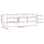 Tv-Benk Røkt Eik 150X30X44,5 Cm Konstruert Tre