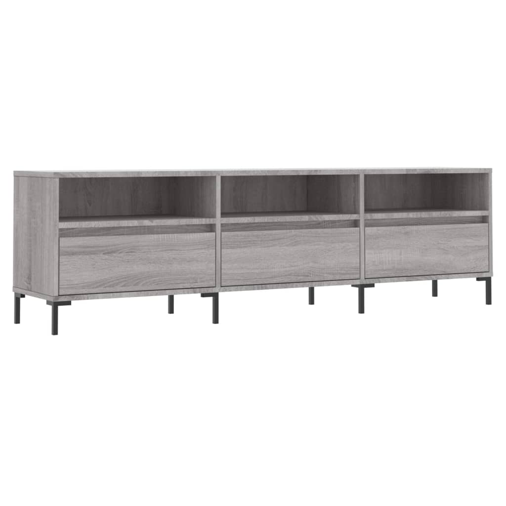 Tv-Benk Grå Sonoma 150X30X44,5 Cm Konstruert Tre