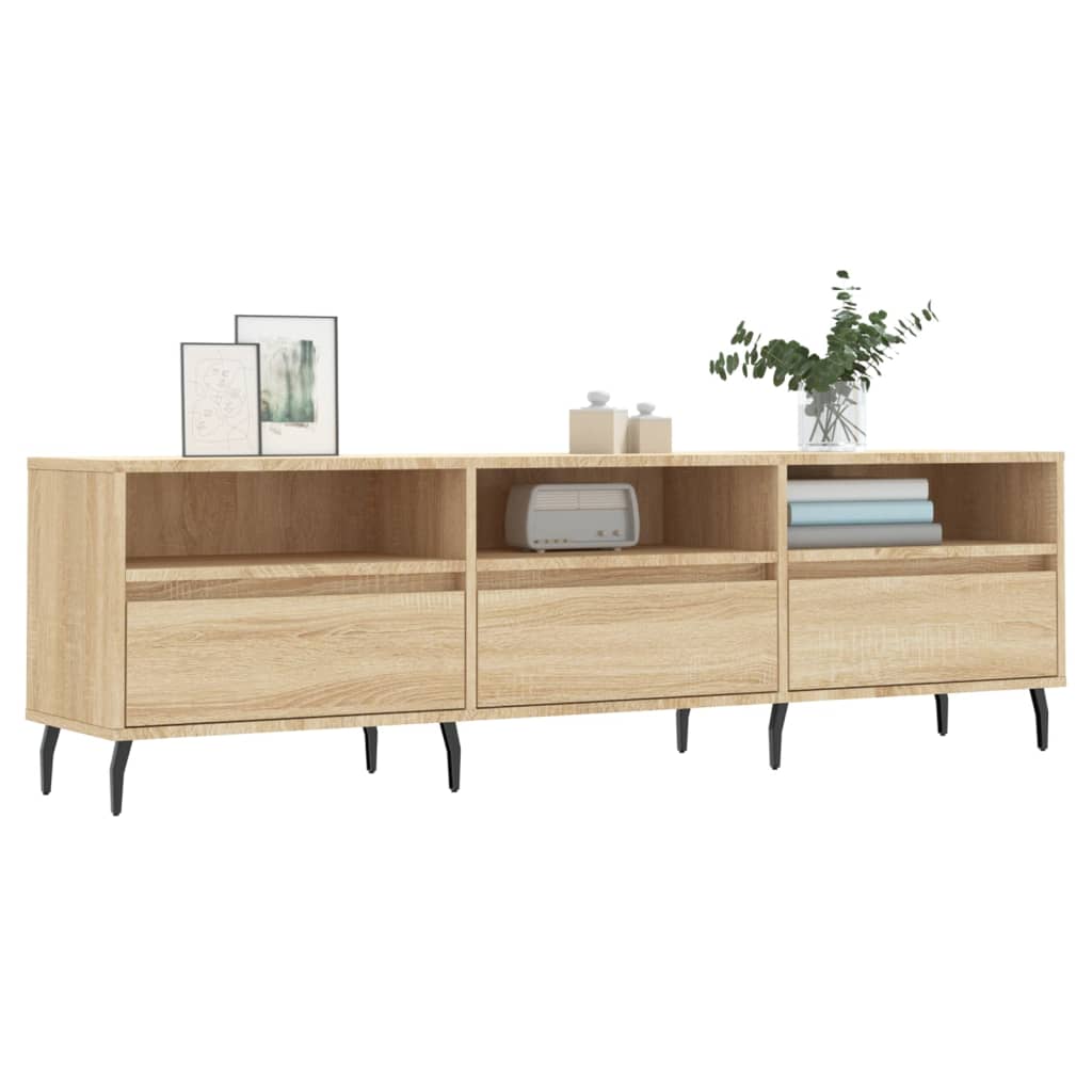 Tv-Benk Sonoma Eik 150X30X44,5 Cm Konstruert Tre