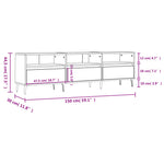 Tv-Benk Sonoma Eik 150X30X44,5 Cm Konstruert Tre
