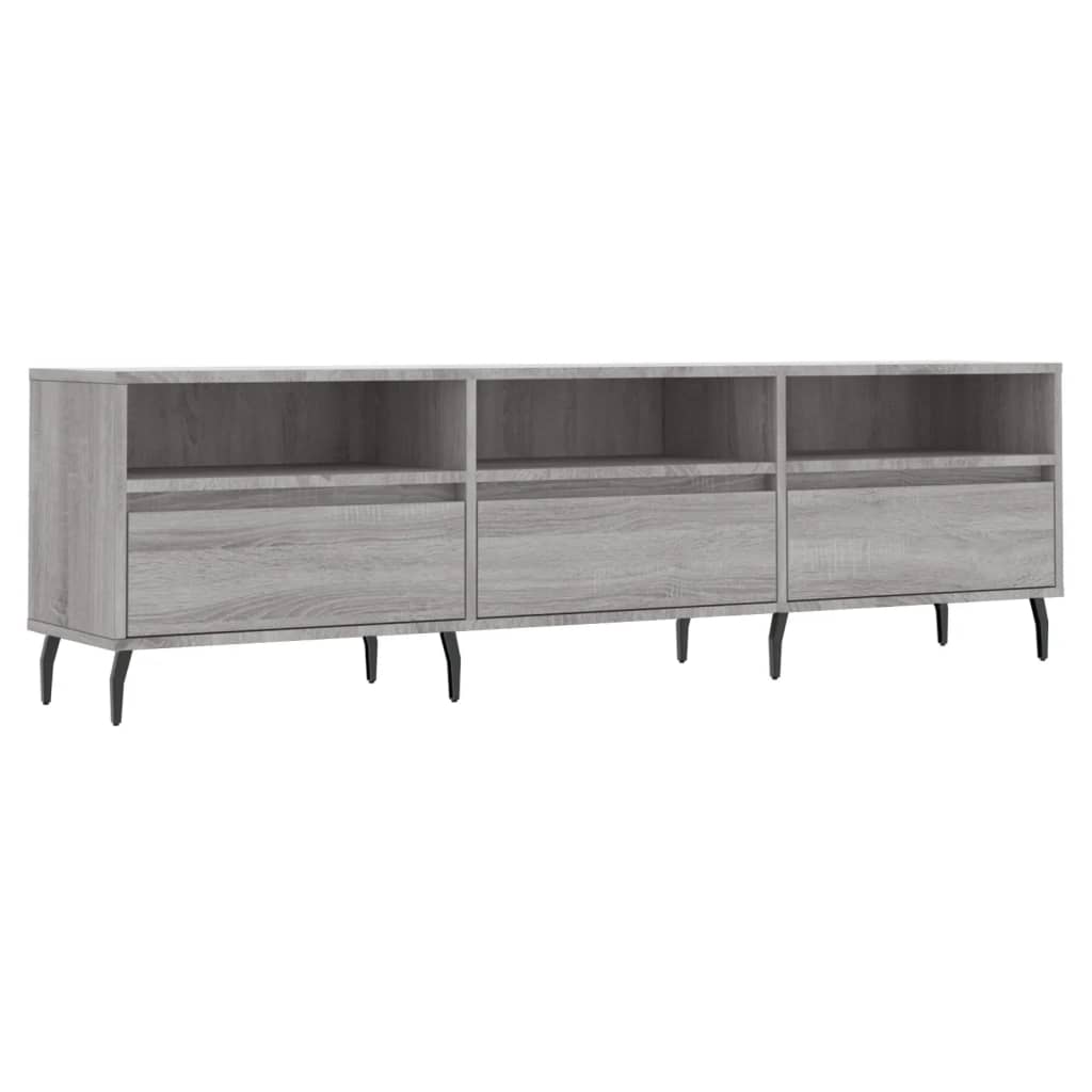 Tv-Benk Grå Sonoma 150X30X44,5 Cm Konstruert Tre