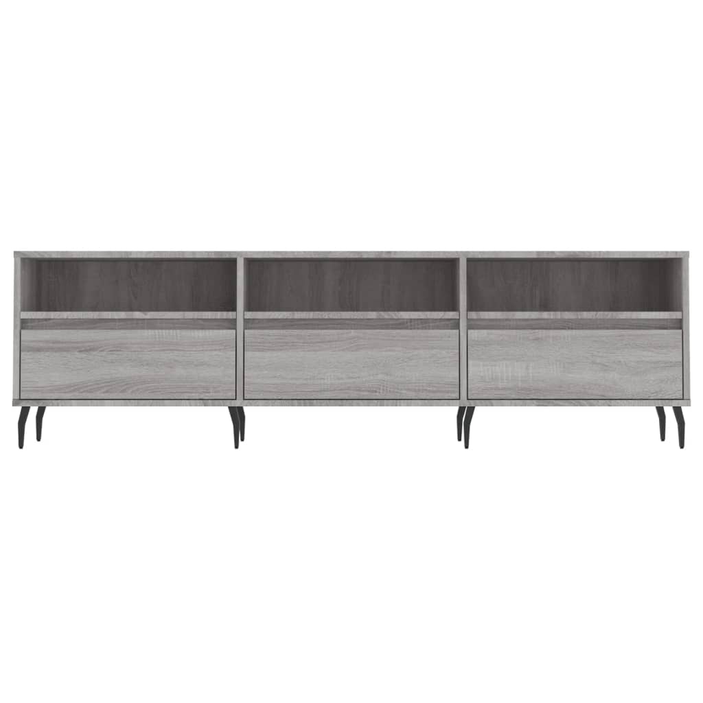 Tv-Benk Grå Sonoma 150X30X44,5 Cm Konstruert Tre