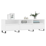 Tv-Benk Hvit 150X30X44,5 Cm Konstruert Tre