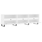 Tv-Benk Hvit 150X30X44,5 Cm Konstruert Tre