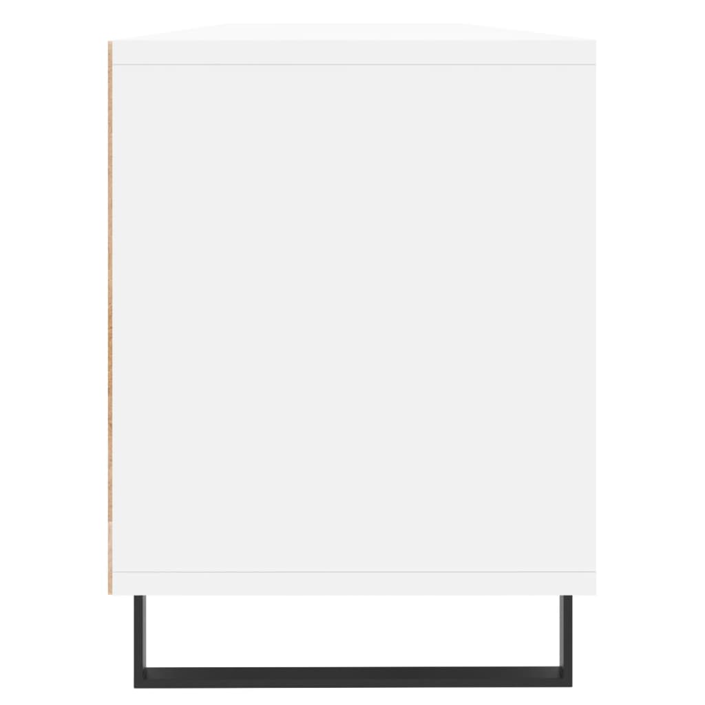 Tv-Benk Hvit 150X30X44,5 Cm Konstruert Tre