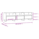 Tv-Benk Hvit 150X30X44,5 Cm Konstruert Tre