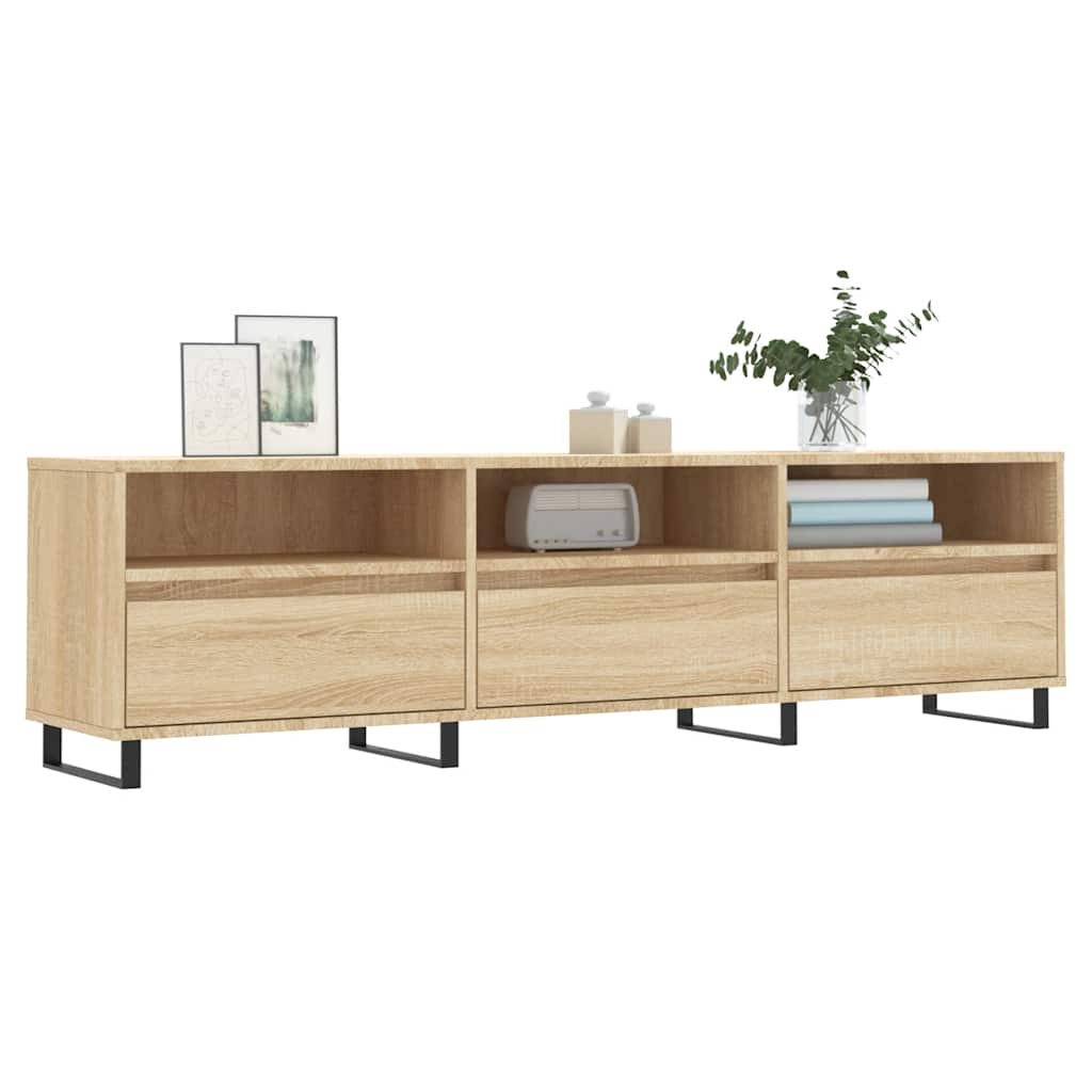 Tv-Benk Sonoma Eik 150X30X44,5 Cm Konstruert Tre