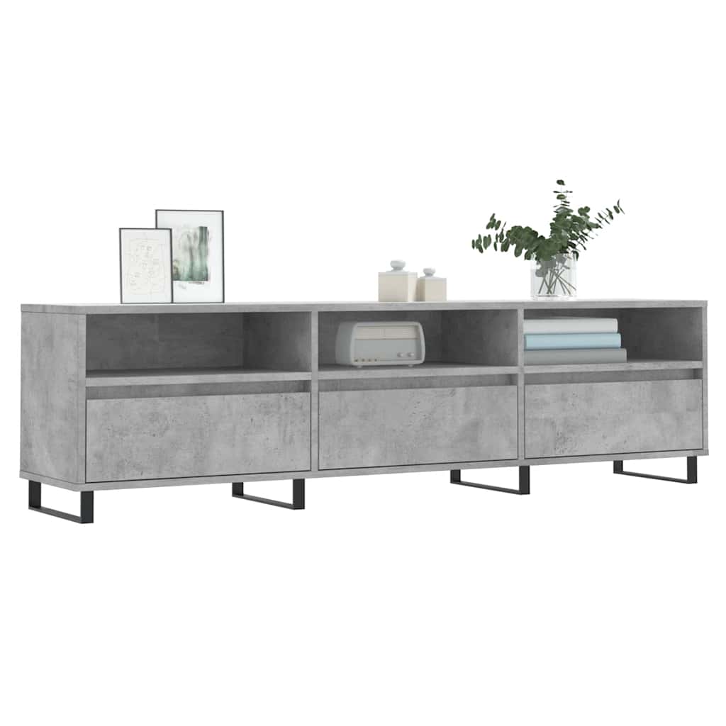 Tv-Benk Betonggrå 150X30X44,5 Cm Konstruert Tre