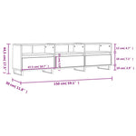 Tv-Benk Betonggrå 150X30X44,5 Cm Konstruert Tre