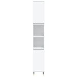 Baderomsskap Hvit 30X30X190 Cm Konstruert Tre