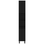 Baderomsskap Svart 30X30X190 Cm Konstruert Tre