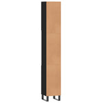 Baderomsskap Svart 30X30X190 Cm Konstruert Tre