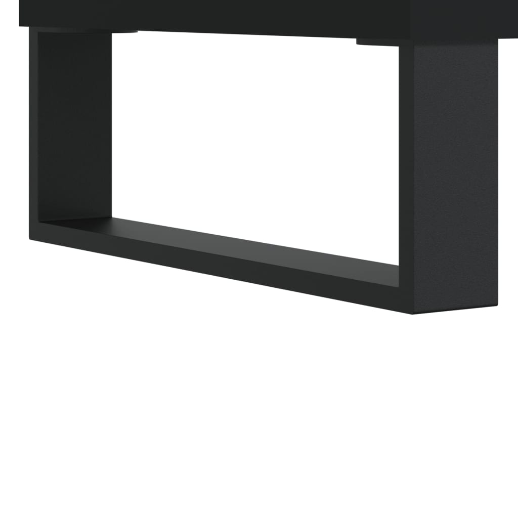Baderomsskap Svart 30X30X190 Cm Konstruert Tre