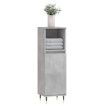 Baderomsskap Betonggrå 30X30X100 Cm Konstruert Tre
