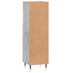 Baderomsskap Betonggrå 30X30X100 Cm Konstruert Tre