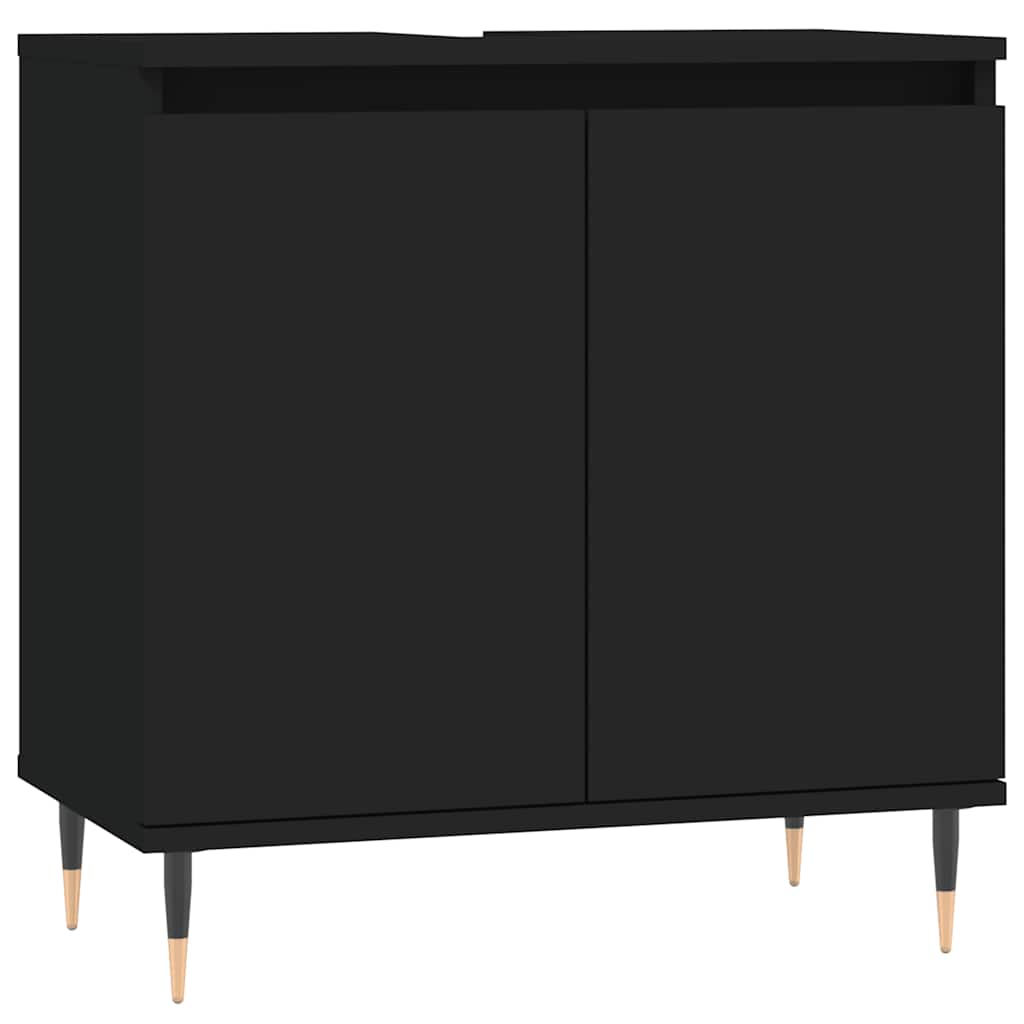Servantskap Svart 58X33X60 Cm Konstruert Tre