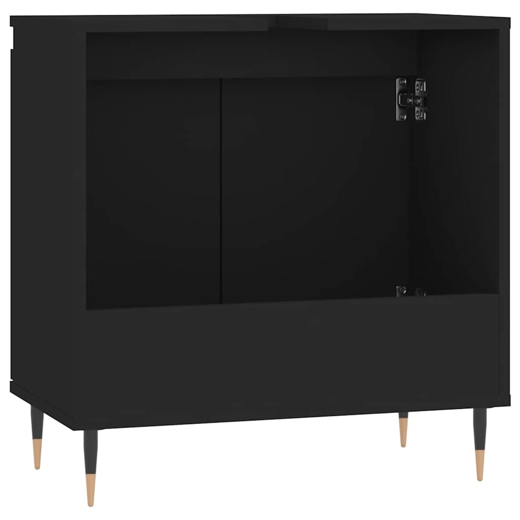 Servantskap Svart 58X33X60 Cm Konstruert Tre