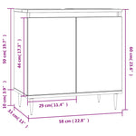Servantskap Sonoma Eik 58X33X60 Cm Konstruert Tre
