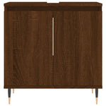 Baderomsskap Brun Eik 58X33X60 Cm Konstruert Tre