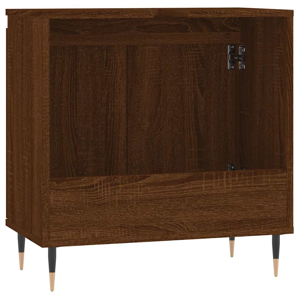 Baderomsskap Brun Eik 58X33X60 Cm Konstruert Tre