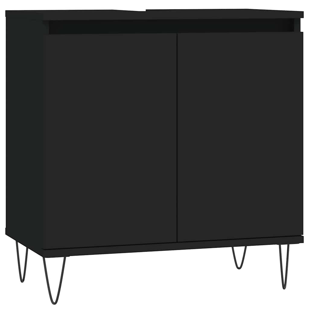 Servantskap Svart 58X33X60 Cm Konstruert Tre