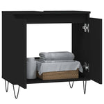 Servantskap Svart 58X33X60 Cm Konstruert Tre