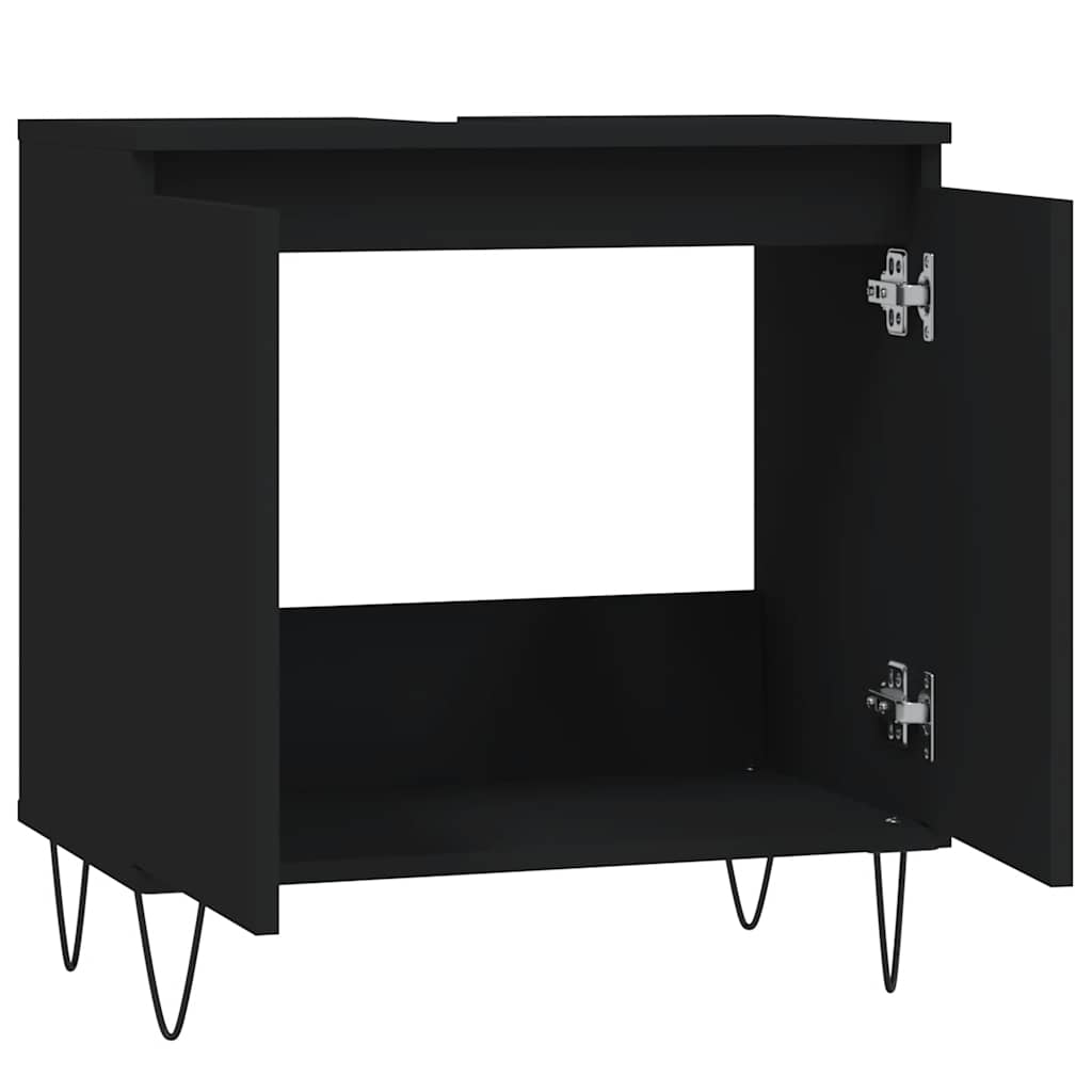 Servantskap Svart 58X33X60 Cm Konstruert Tre