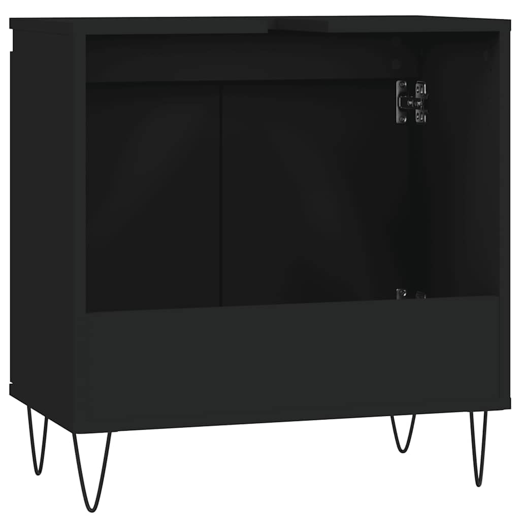 Servantskap Svart 58X33X60 Cm Konstruert Tre