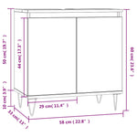 Servantskap Svart 58X33X60 Cm Konstruert Tre