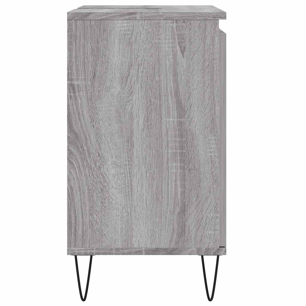 Baderomsskap Grå Sonoma 58X33X60 Cm Konstruert Tre