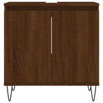 Baderomsskap Brun Eik 58X33X60 Cm Konstruert Tre