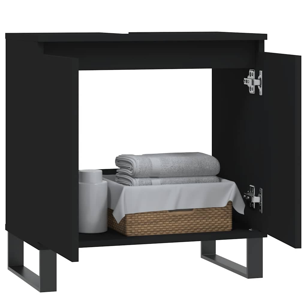 Servantskap Svart 58X33X60 Cm Konstruert Tre