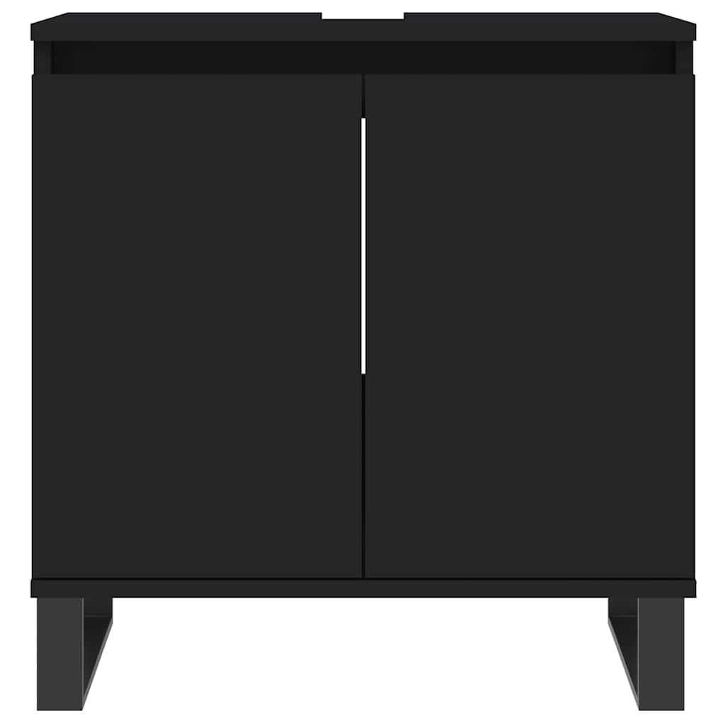 Servantskap Svart 58X33X60 Cm Konstruert Tre