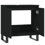 Servantskap Svart 58X33X60 Cm Konstruert Tre