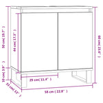 Servantskap Svart 58X33X60 Cm Konstruert Tre