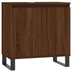 Baderomsskap Brun Eik 58X33X60 Cm Konstruert Tre